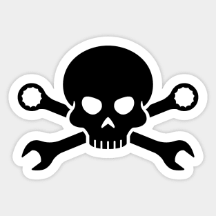 Tuning Skull and Tools (black) Sticker